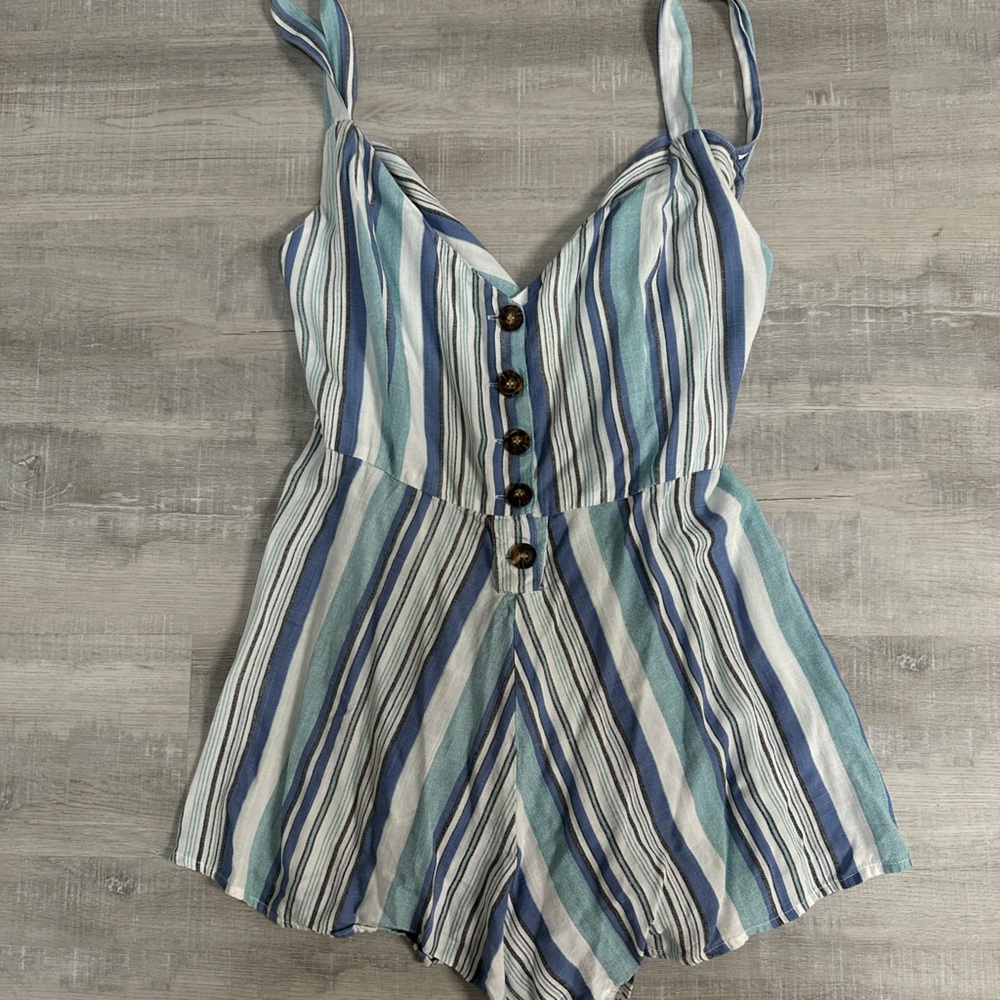 Lightly worn striped romper